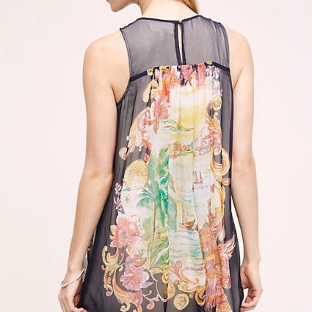 Anthroplogie Moulinette Soeurs Varese Silk Tunic Dress 2